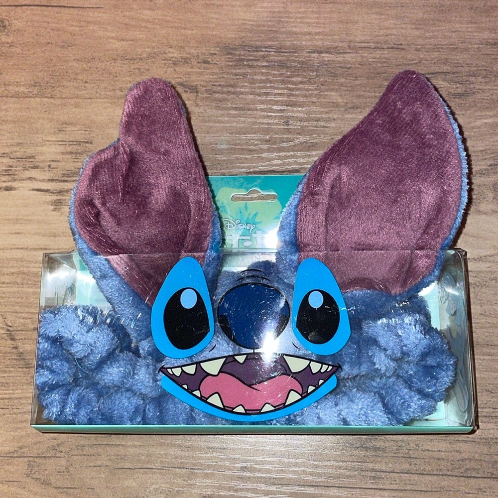 Disney Lilo & Stitch Plush Spa Headband Blue Ears OS